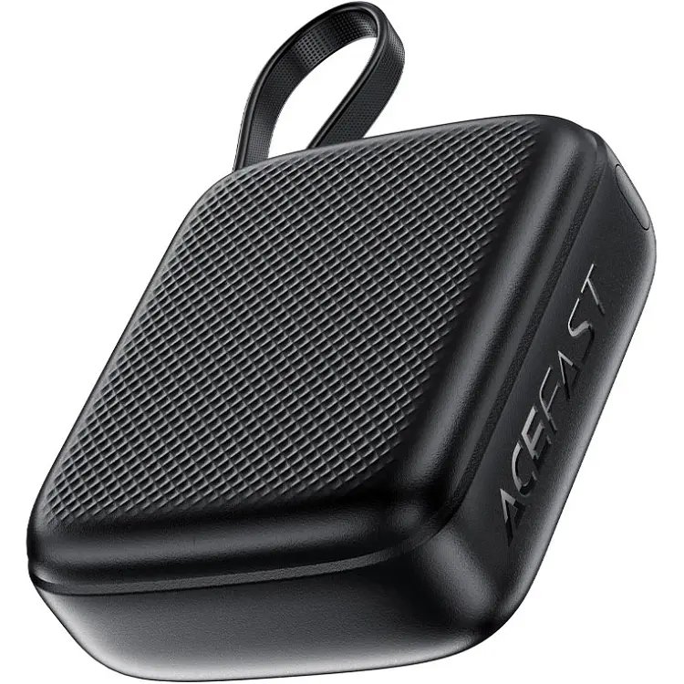 УМБ Acefast 10000mAh 20W PD,QC3.0 USB-C In/Out with build Type-C cable, M15 Black - фото 4