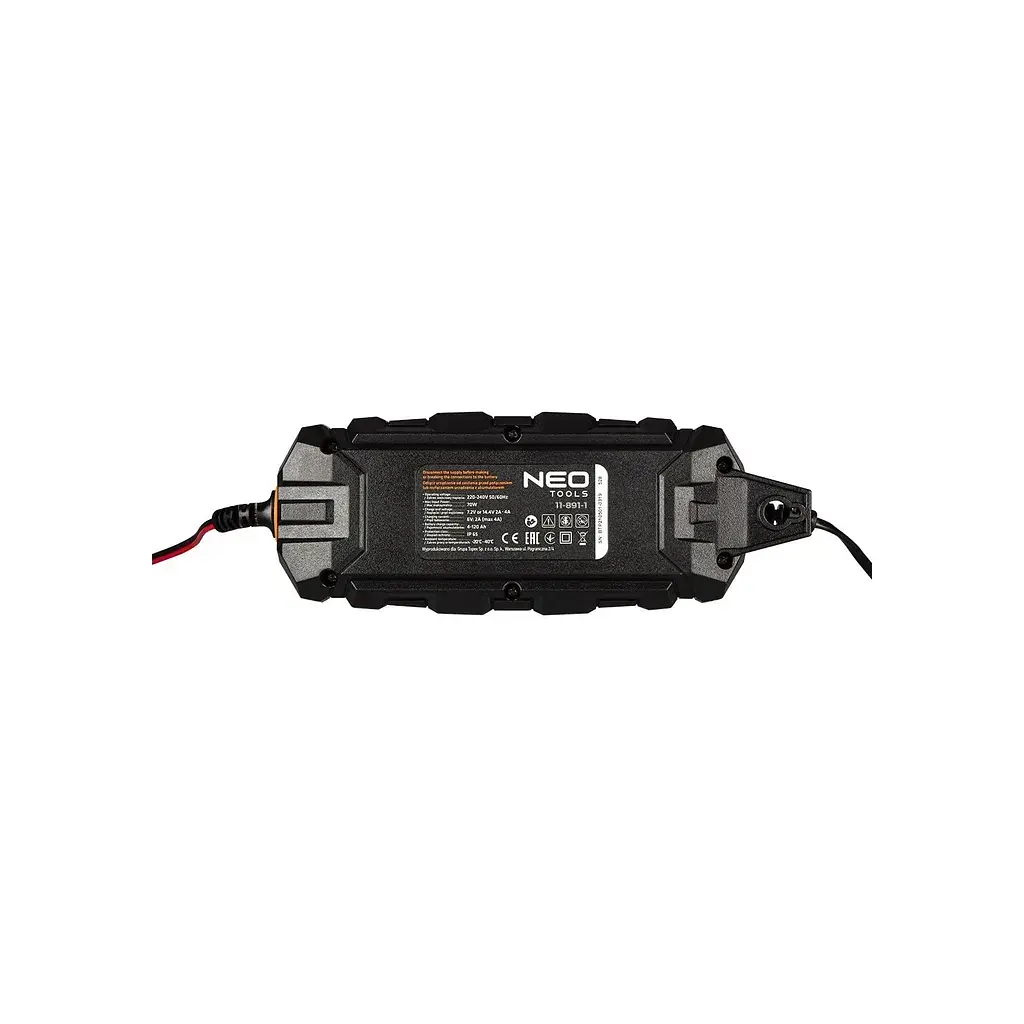 Зарядний пристрій для автомобільного акумулятора Neo Tools 4A/70Вт, 3-120Ah, для кислотних/AGM/GEL (11-891) - фото 3