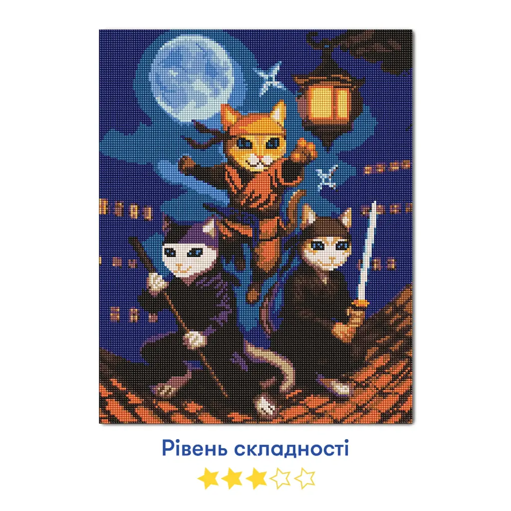 Алмазна мозаїка «Ніндзя-коти» - фото 4