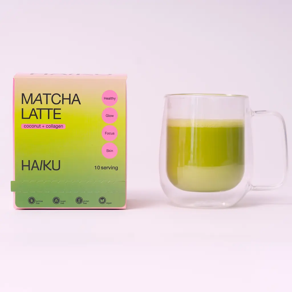 Чай матча-лате Haiku з кокосовим молоком та колагеном (10 шт в упаковці) - фото 2