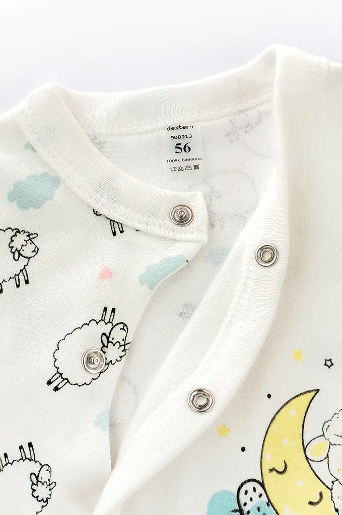 Комбінезон бавовняний для немовлят на кнопках Cute Lamb - фото 3