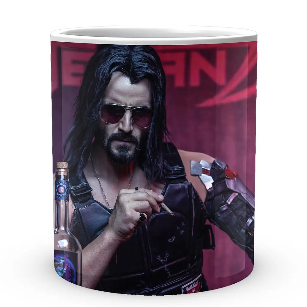 Кухоль GeekLand Cyberpunk 2077 Кіберпанк 2077 Джонні Сільверхенд CY 02.602 330 мл білий - фото 2