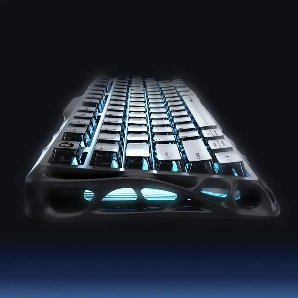 Клавіатура GravaStar Mercury K1 80 keys Kailh Cherry Pink EN BT/WL/USB Stealth Black (GSK1_XTAL_BLK) - фото 3