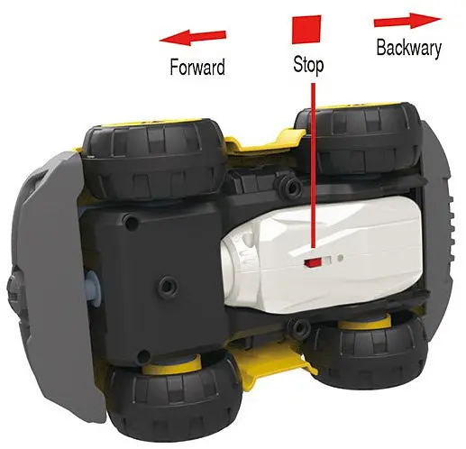 Конструктор DIY Spatial Creativity Каток LM8012-DZ-1 с электродвигателем, желтый (CJ-1365033) - фото 3