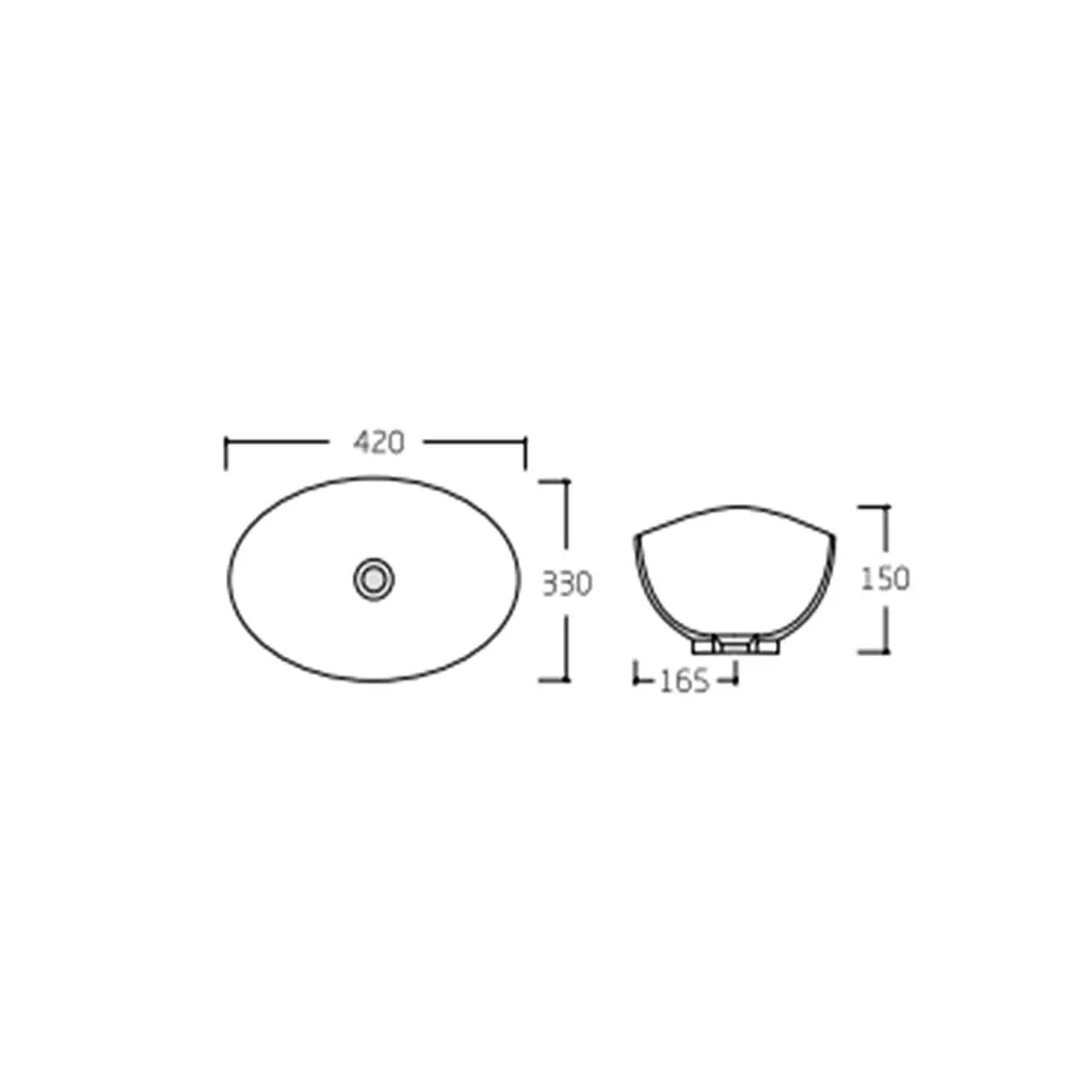 Умивальник Qtap Dove 420x330x150 White QT06116062AW, Білий - фото 2