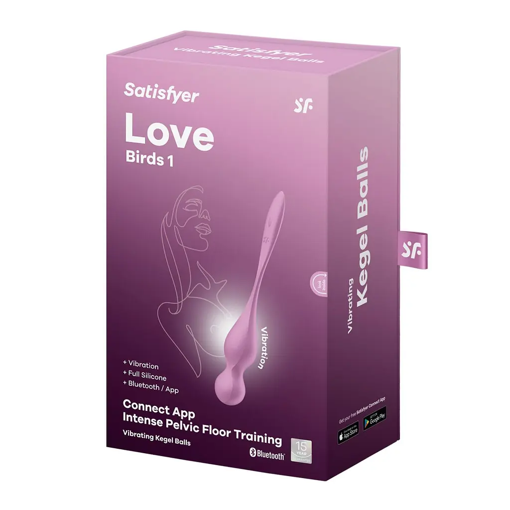 Вагінальні смарт-кульки з вібрацією Satisfyer Love Birds 1 Connect App Pink, 78 г Satisfyer SX0570 99892 - фото 2