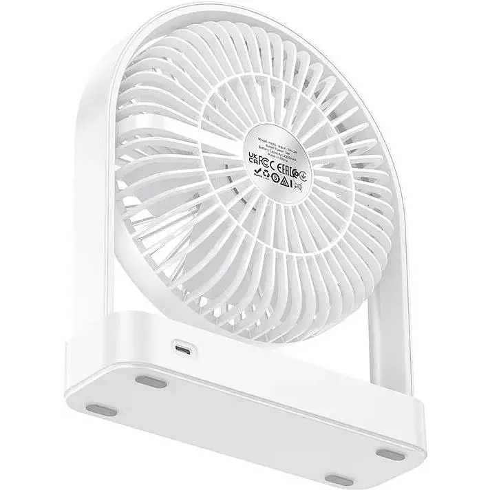 Вентилятор портативний Hoco HX65 ultra-thin desktop fan white - фото 3