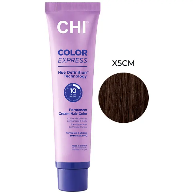 Крем-фарба для волосся CHI Color Express X5CM середній шоколадно-мокко коричневий безаміачна перманентна  85 г - фото 2