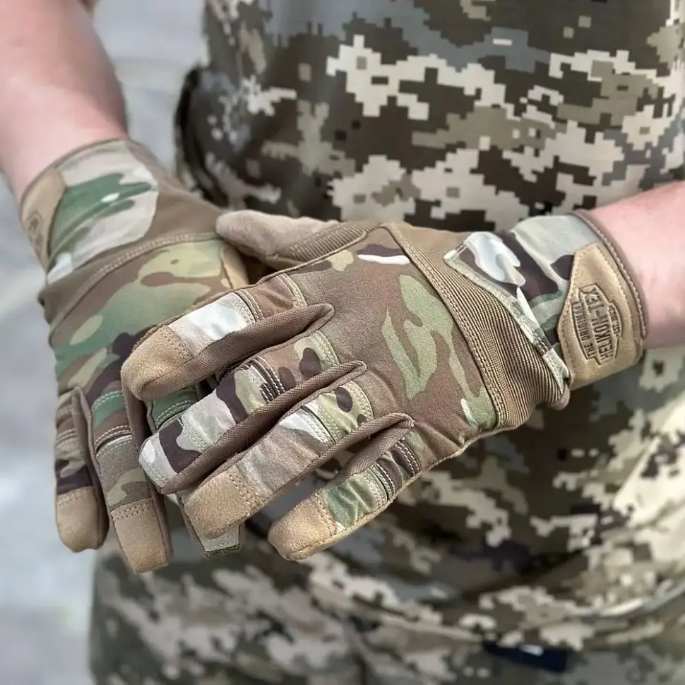 Рукавички тактичні Helikon-Tex Range Tactical Gloves - PenCott WildWood / Coyote A, розмір L - фото 6