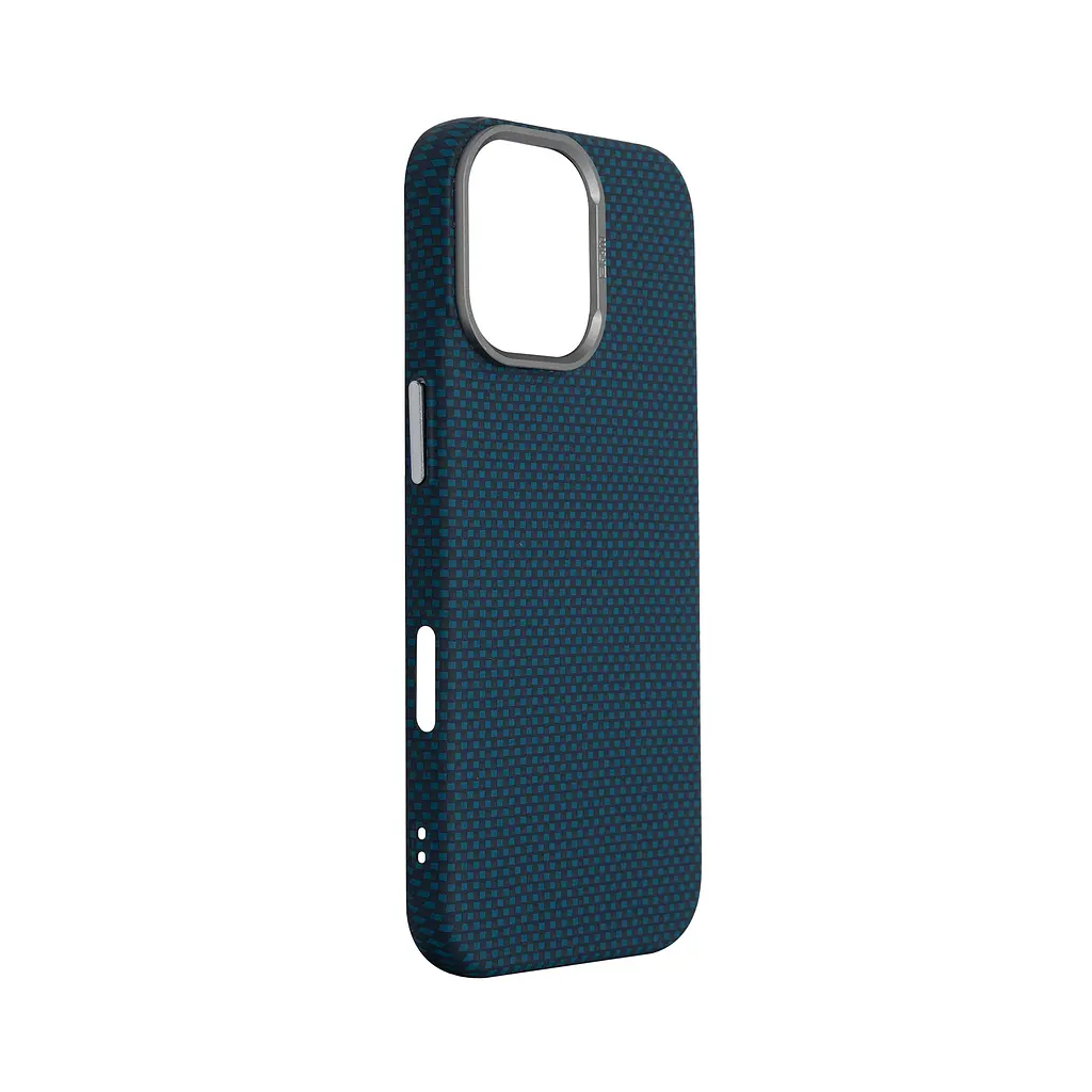 Карбоновый чехол для Apple iPhone 17, LikeCarbon2 MagCase, синий, тонкий защитный чехол-панель из поликарбоната с магнитами N52, MagSafe, противоударный, совместим с беспроводной зарядкой, приподнятые края для защиты камеры, ArmorStandart (ARM88613) - фото 3