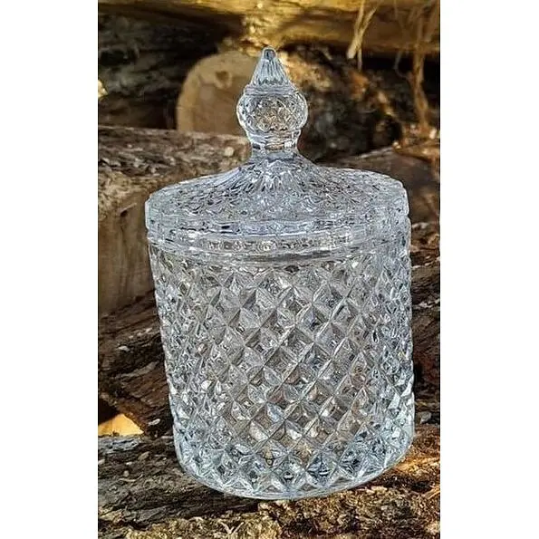 Ємність для зберігання Crystal Leo XL з кришкою скляна 11x13 cм 600 мл (83000182-1_YBCG-182-1) - фото 3