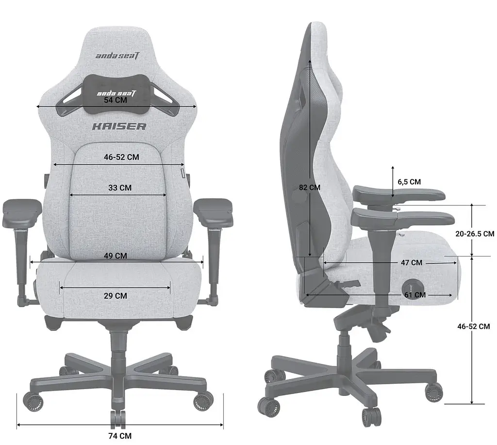 Игровое кресло Anda Seat Kaiser 4 Size L White (AD12YDDC-L-20-W-PV/C) - фото 8