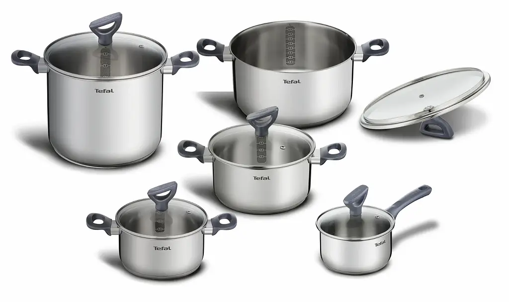 Набір посуду Daily Cook, 10предметів, нержавіюча сталь, бакеліт, скло Tefal kuh0016928 - фото 2