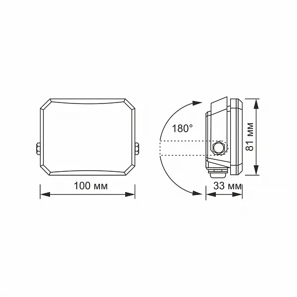 LED прожектор VIDEX F3 20W 5000K 220V Black (VLE-F3-0205B) - фото 6