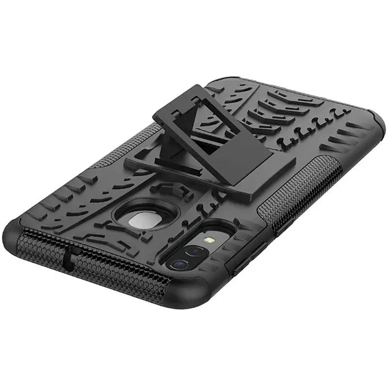 Чохол-накладка Toto Dazzle Kickstand 2 in 1 Case Samsung Galaxy A20/A30 Black - фото 3