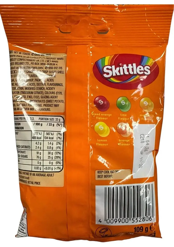 Драже Skittles Citrus Flavour 109г - фото 7