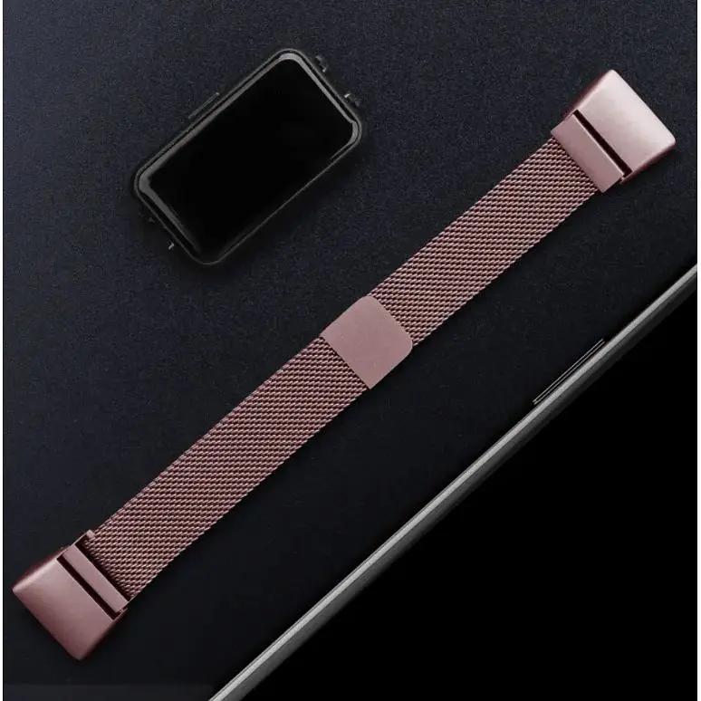 Ремінець DK для Honor Band 6 / 7 Metal Milanese Loop Magnetic (012956) (pink rose) - фото 4
