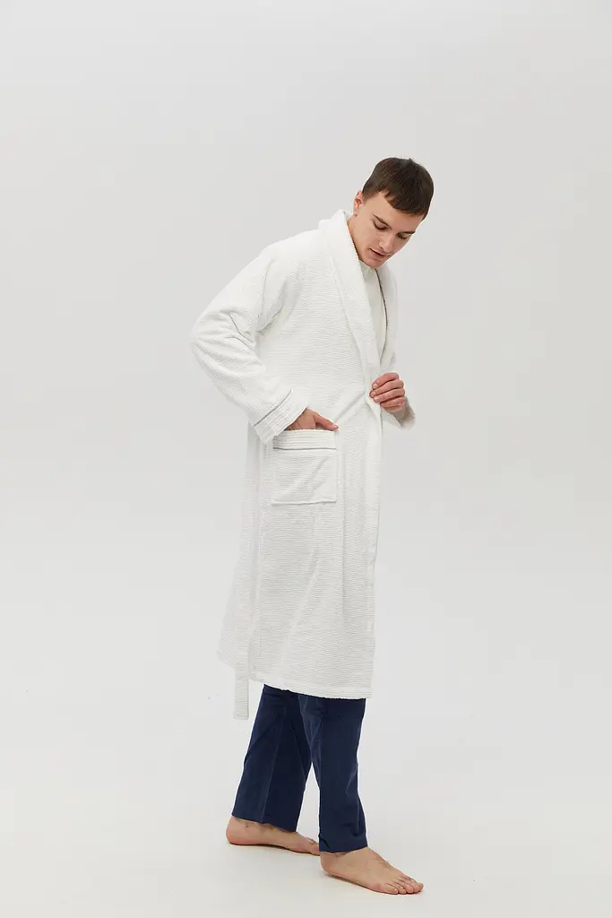 Халат махровый Lotus Home - Nella white L/XL - фото 5