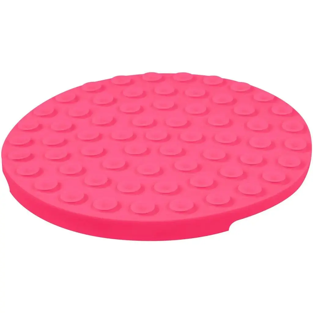 Миска-килимок для собак та котів Waudog Silicone для повільного харчування 211х211х30 мм рожевий - фото 2