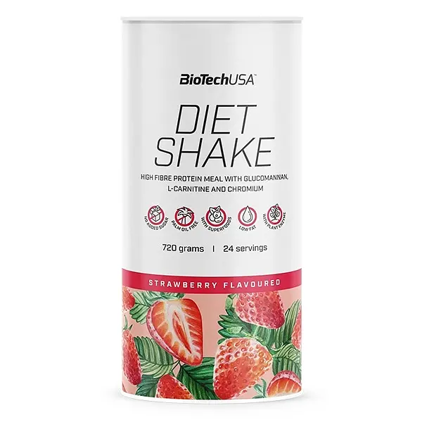 Замінник харчування BioTech Diet Shake, 720 г - Полуниця