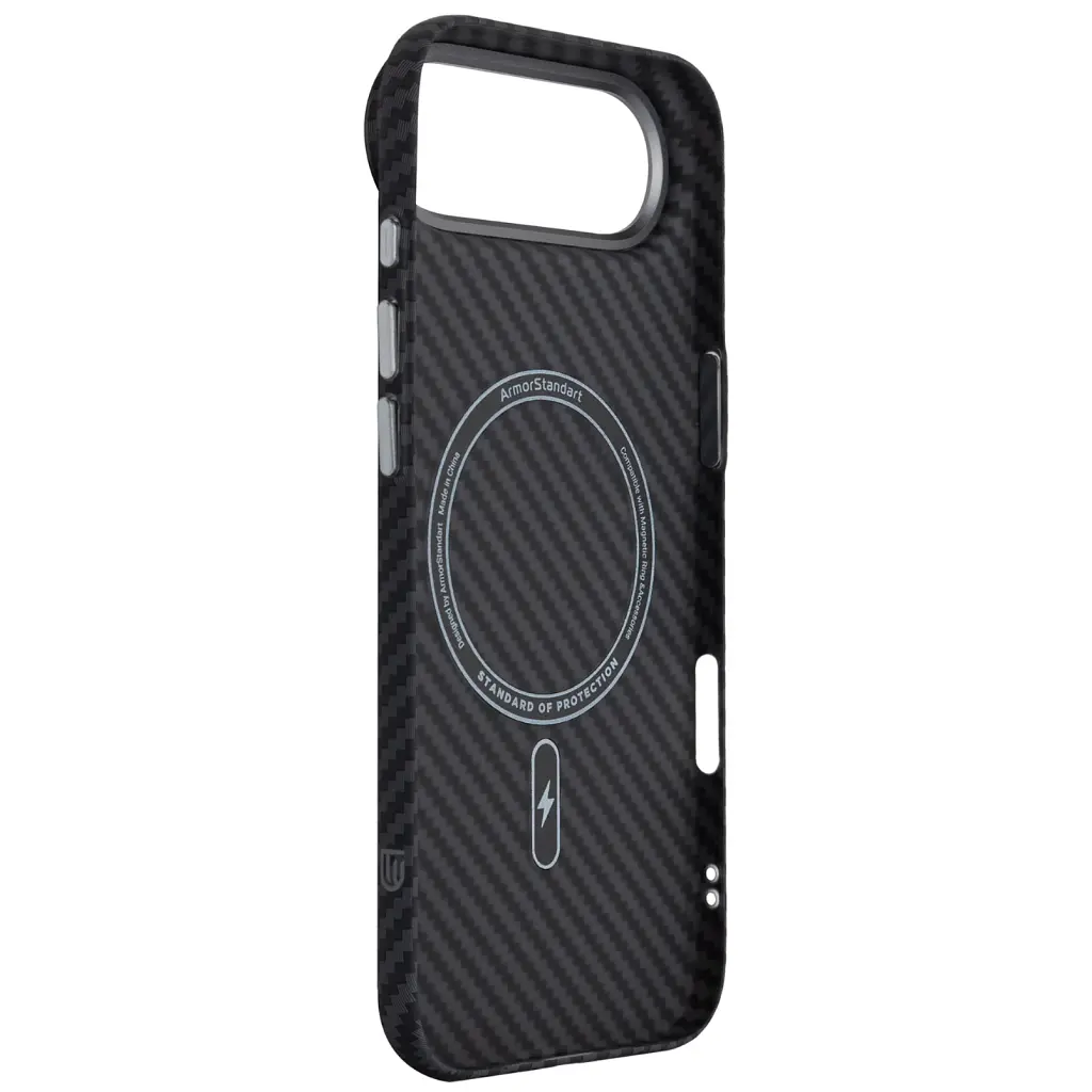 Чохол до мобільного телефона Armorstandart LikeCarbon2 MagCase Apple iPhone 17 Air Carbon Black (ARM86260) - фото 4
