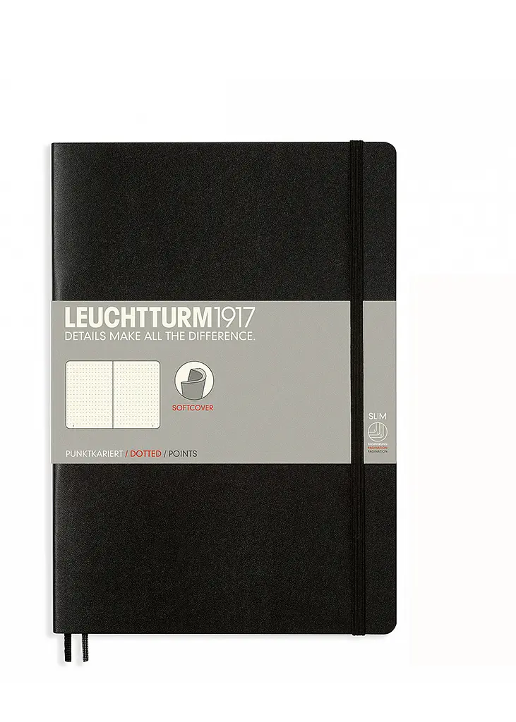 Блокнот Leuchtturm1917 Composition (B5), М'яка обкладинка, чорний, крапка (349298)
