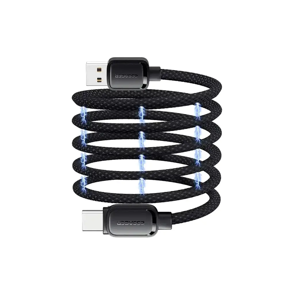 Дата кабель USB 2.0 AM to USB-C 1.0m 7A black Essager (EXCT-TD01-P) - фото 6
