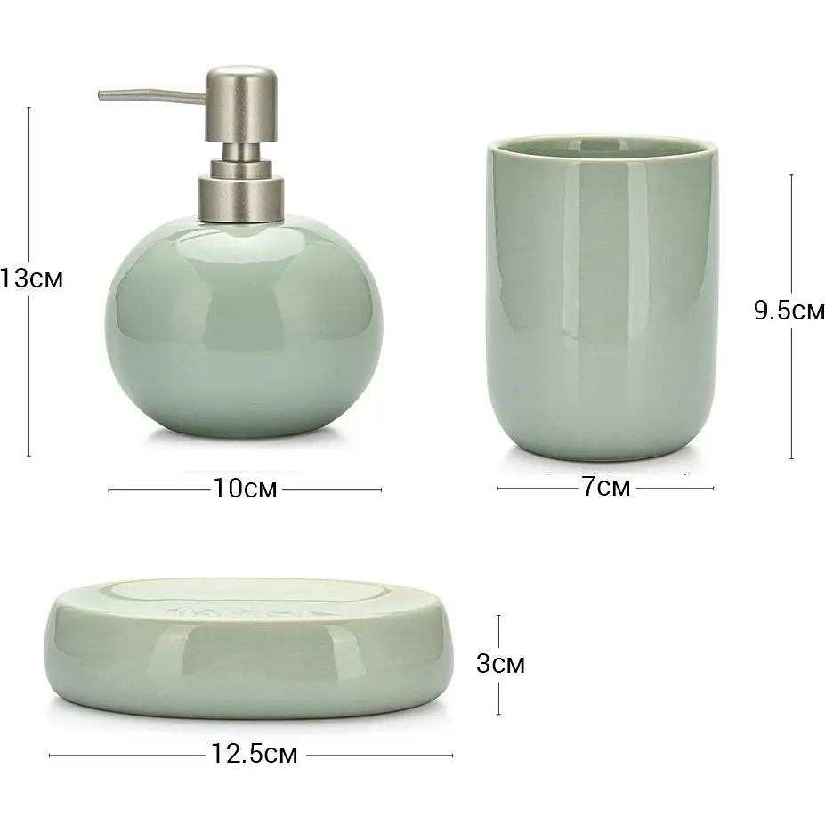 Набір для ванної кімнати Fissman дозатор рідкого мила, стакан та мильниця (9508) - фото 5