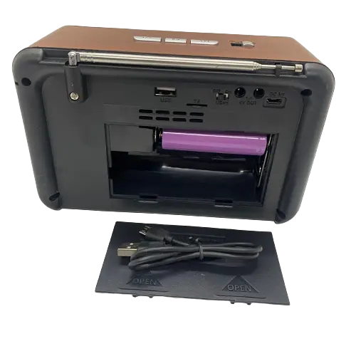 Портативний радіоприймач Everton RT-309 FM/AM/SW/Bluetooth/USB з ліхтариком (1756375714) - фото 4