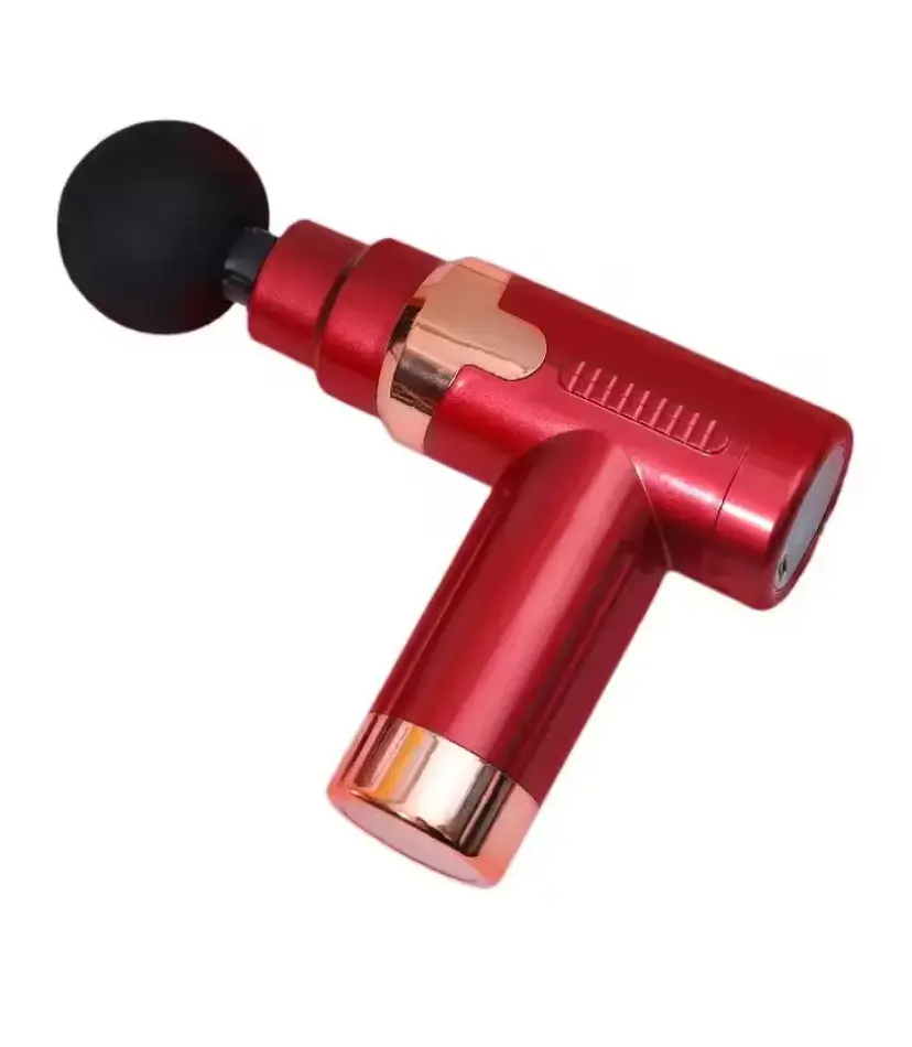 М'язовий ударний масажер Fascial GUN JY-760 4 насадки Червоний - фото 4