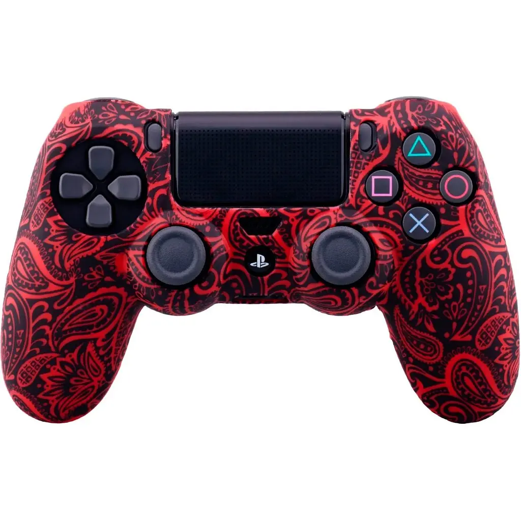 Чехол на геймпад Silicone Case для Sony DualShock 4 Red-Black [44721] - фото 2