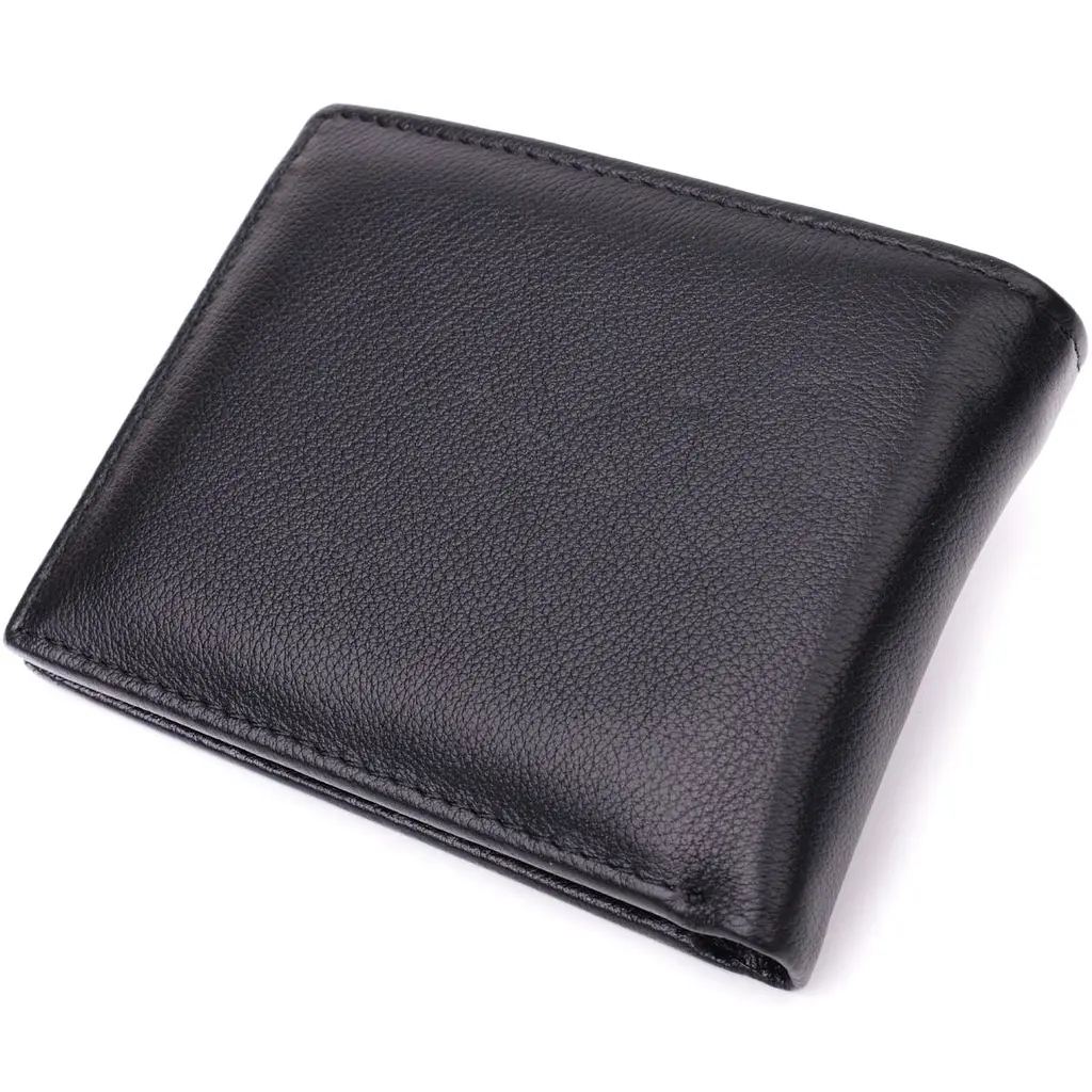 Гаманець-затиск з натуральної шкіри ST Leather 22476 чорний - фото 2
