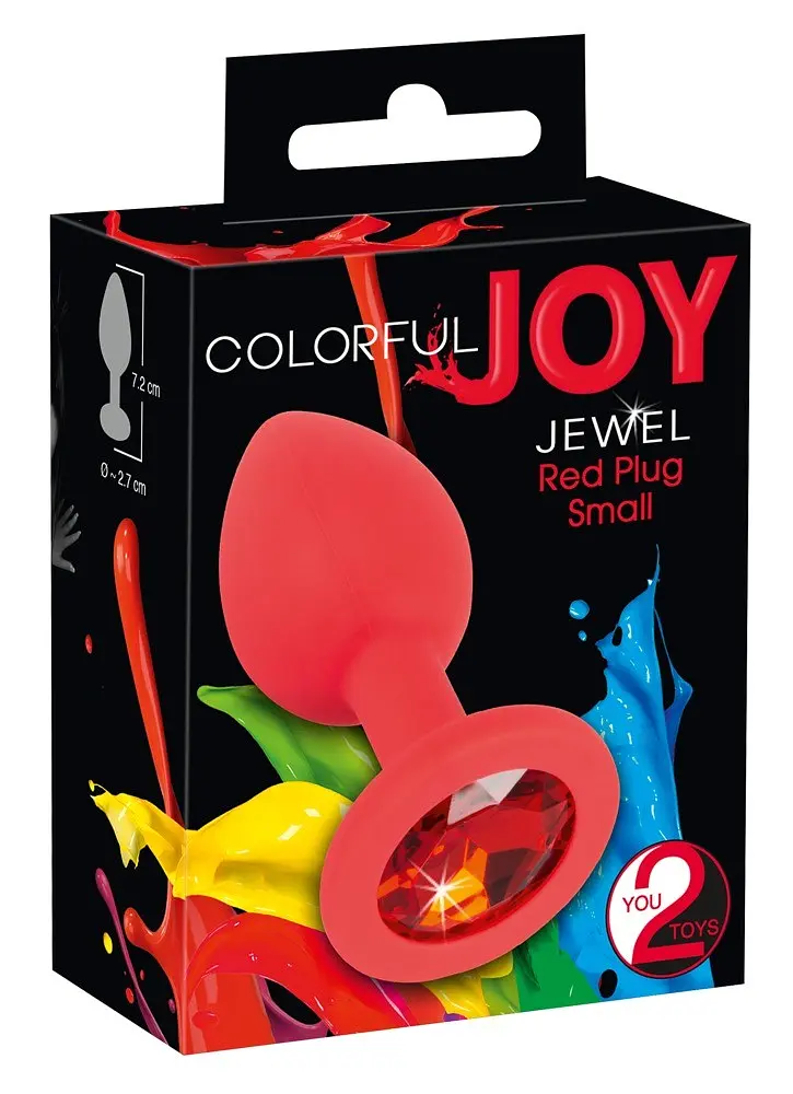 Силіконова анальна пробка із кристалом Orion Colorful Joy Jewel, розмір S - фото 5