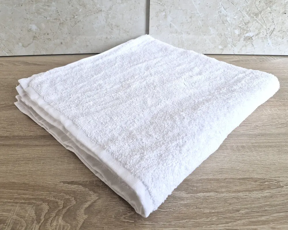 Рушник турецький махровий однотонний Gulcan 70х140 білий White щільність 480 г/м2 петля 16/1 - фото 5