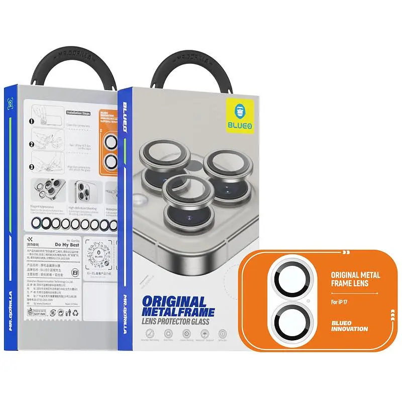 Захисне скло Metal на камеру для Apple iPhone 17 (6.3") Срібний Blueo teh0031099 - фото 3