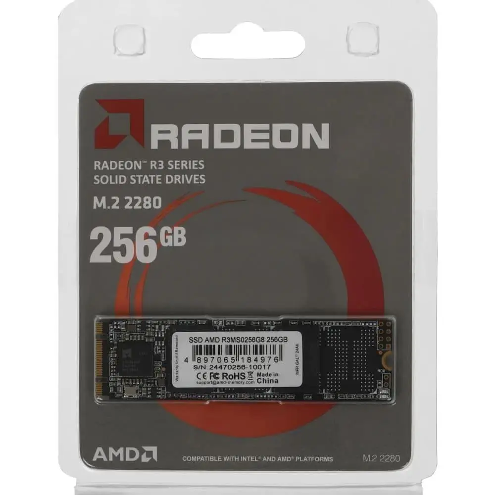 Накопичувач SSD AMD m.2 sata 256G Radeon R3 (R3MS0256G8) - фото 3