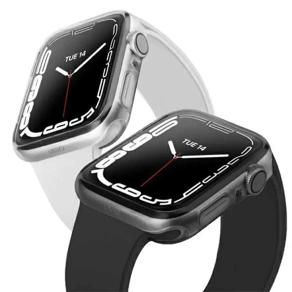 Захисний чохол бампер Utection для Apple Watch Series 45 мм 7/8/9 набір з 2 шт чорний (SKU-067) - фото 5