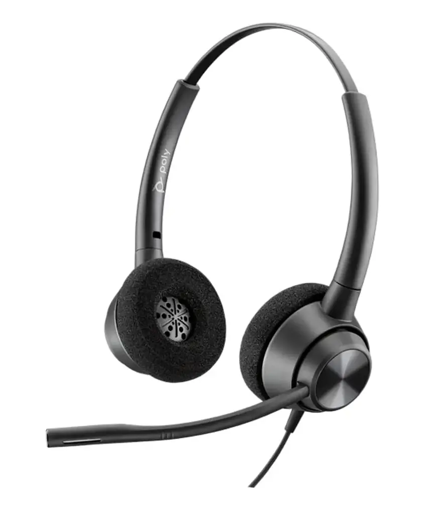 Гарнітура комп'ютерна Poly стерео On-ear EncorePro 320 USB-A всеспрямований чорний (767G0AA) - фото 4