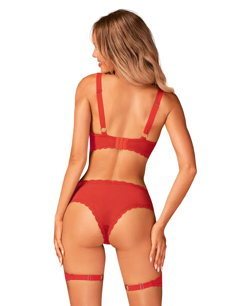 Бюстгальтер Obsessive Belovya XL/2XL червоний - фото 4