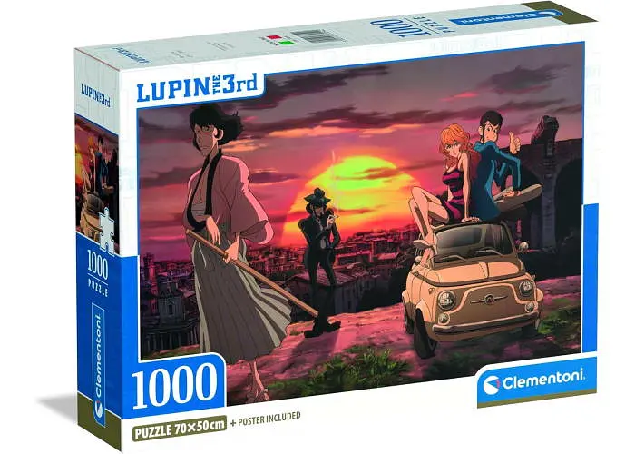 Пазл Clementoni Захід сонця з героями аніме Люпен 3 (Lupin III Puzzle - 1000 pcs.), 1000 ел. (37054)