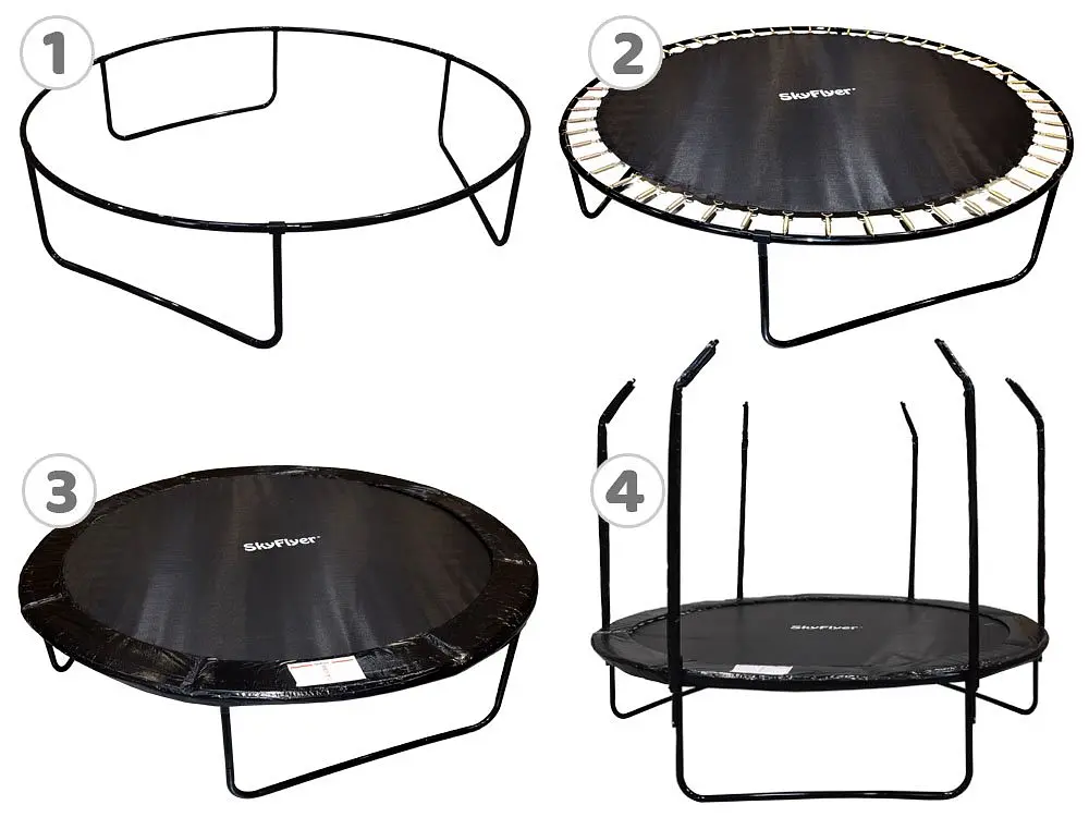 Батут садовий SkyFlyer Black 8 футов зі сходами 244 см (TR0033) - фото 10