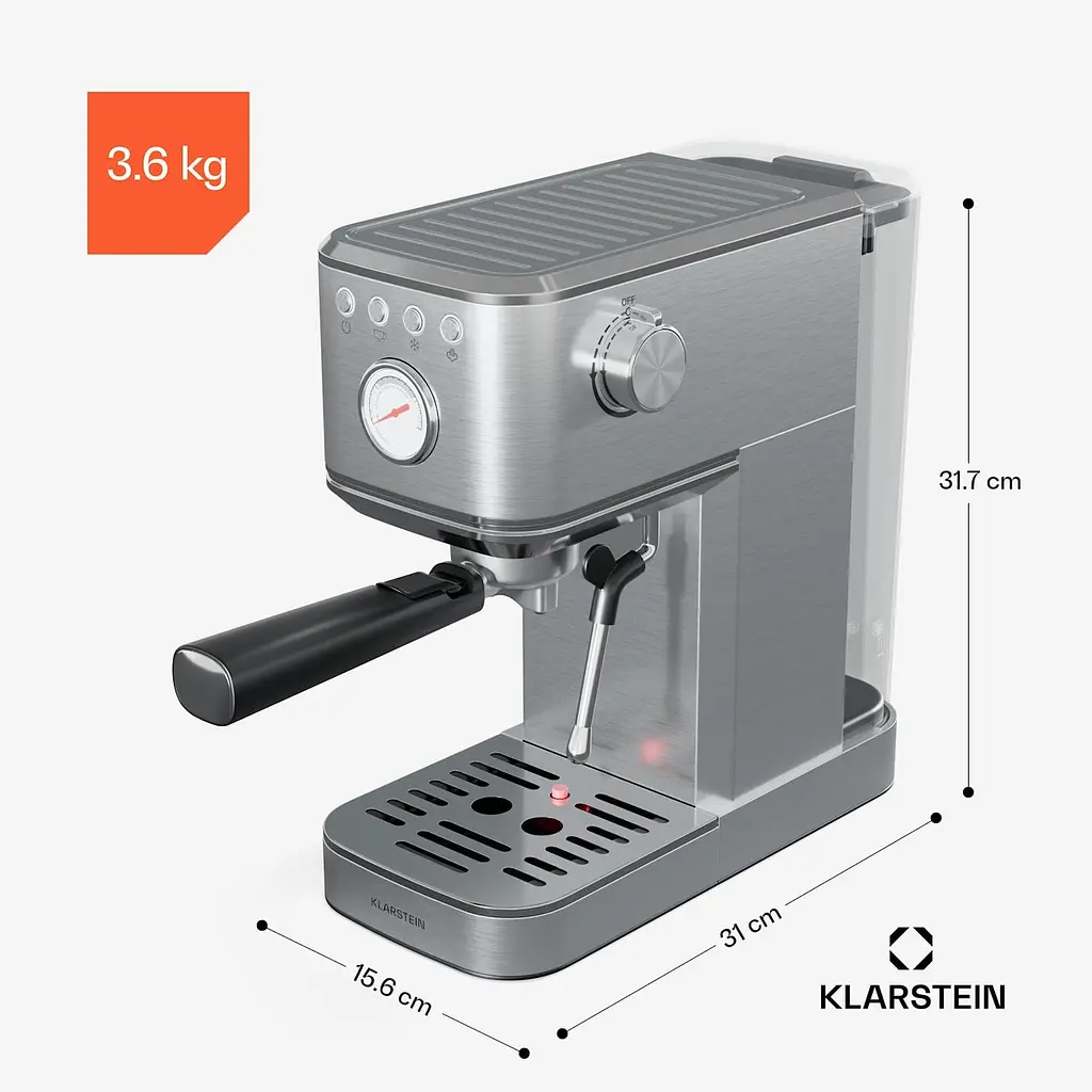 Кавоварка Klarstein SteelPresso Slim (10046327) - фото 6