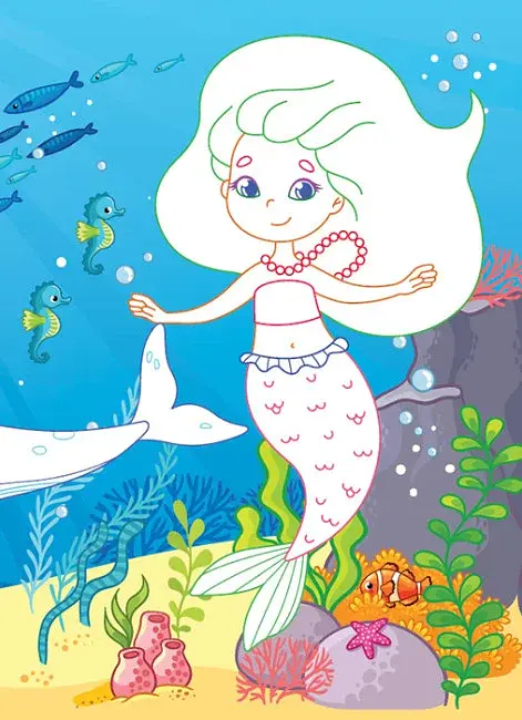 Розмальовки. Віршики. Завдання. Русалки - фото 5