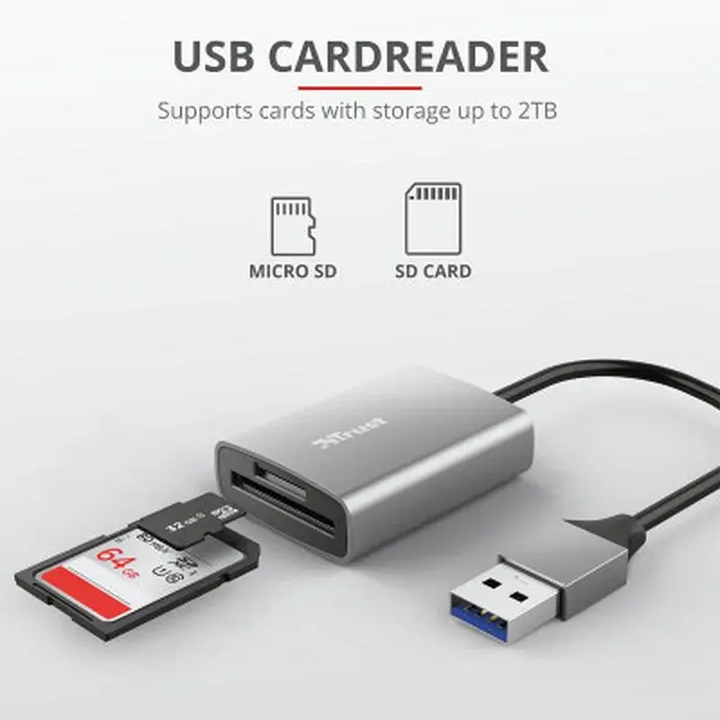 Зчитувач флеш-карт Trust Dalyx Fast USB 3.2 Card reader (24135) - фото 7