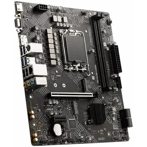 Материнська плата MSI PRO LGA1700, H610M-G DDR4, H610, 2xDDR4, Int.Video(CPU), 4xSATA3, 1xM.2, 1xPCI-E 16x 4.0, 1xPCI-E 1x 3.0, 1xM. 4xUSB3.2/6xUSB2.0, VGA/HDMI/DP, MicroATX - фото 4