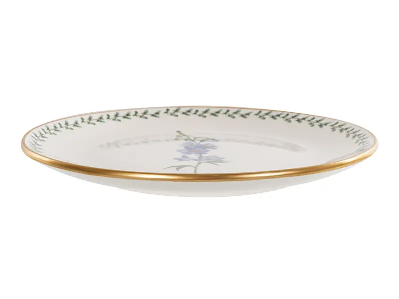 Тарілка Alba ceramics Flower, 26 см, біла з синім (769-035) - фото 2