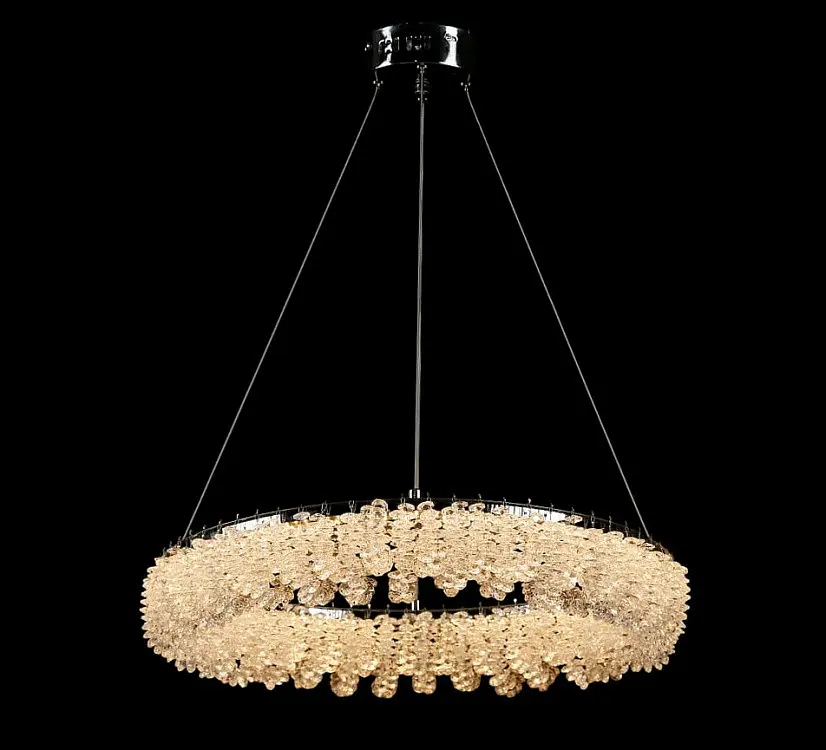 Сучасна підвісна LED-люстра L33038/500/1 LED (CH) - хром, 90 Вт, діаметр 50 см, від 12 до 18 м2 - фото 4