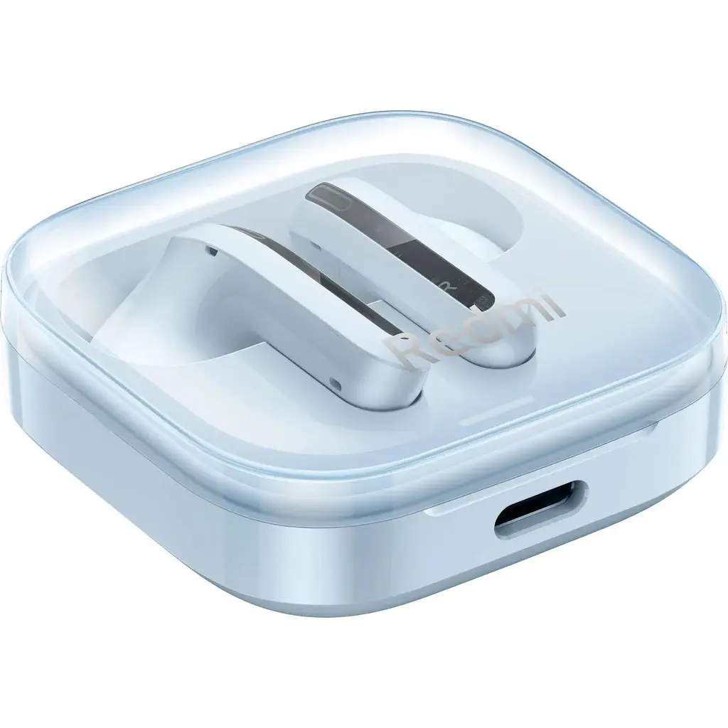Навушники Xiaomi Redmi Buds 6 Active transparent blue (M2344E1 / BHR8394GL) (Global Version) - фото 3
