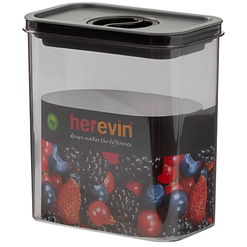 Контейнер Herevin Canister Vacuum Lid 1.8л 1 шт. White Black в ассортименте (161184-000) - фото 2