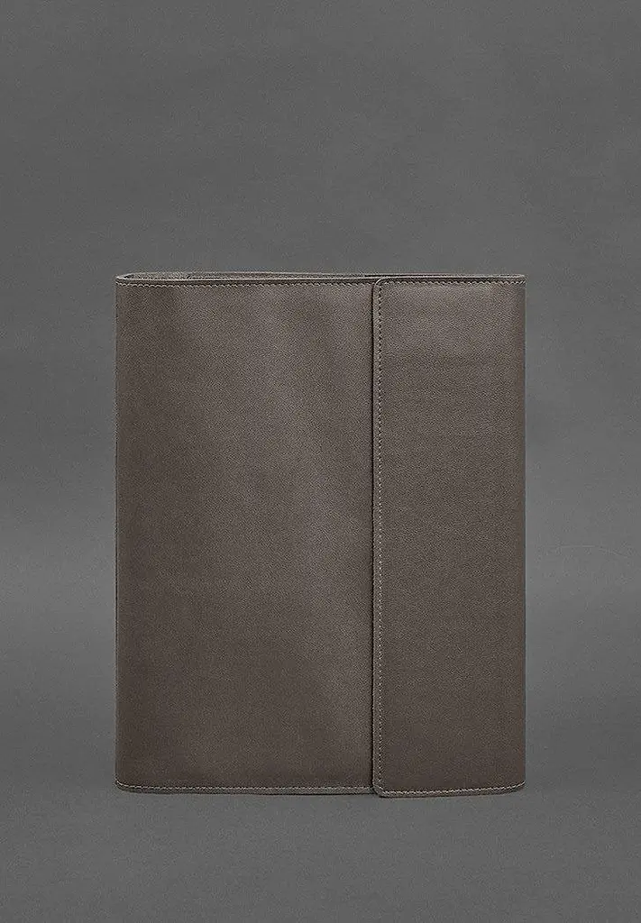 Кожаная папка для документов "Семейная" А4 Темно-бежевая - фото 2